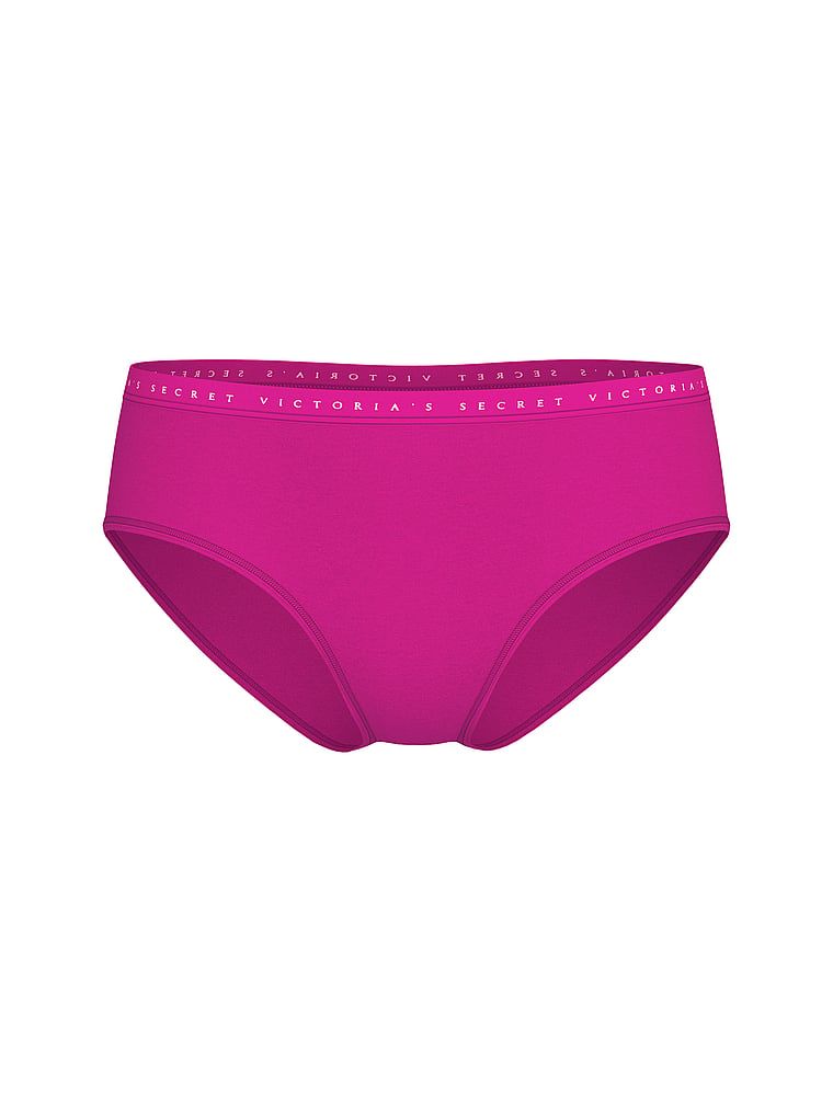 Majtki bawełniane Hiphugger. Produkt ma kolor różowy i pochodzi z kolekcji Victoria's Secret. 