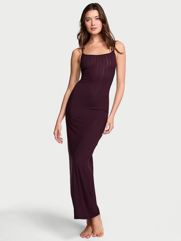 Victoria's Secret Sukienka długa maxi z modalu Ultra-Fine Slip