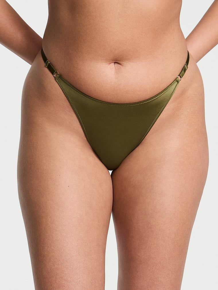 Majtki brazyliany z paseczkami z tyłu Brazilian. Produkt ma kolor zielony i pochodzi z kolekcji Very Sexy. 