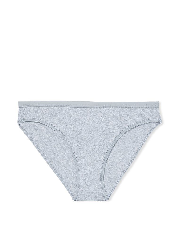 Majtki bawełniane Stretch Cotton Bikini. Produkt ma kolor szary i pochodzi z kolekcji Victoria's Secret. 