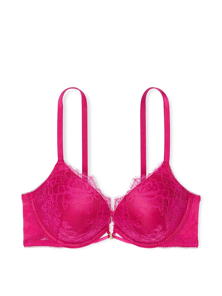 Very Sexy Biustonosz push-up powiększający o 2 rozmiary Bombshell Rose Lace
