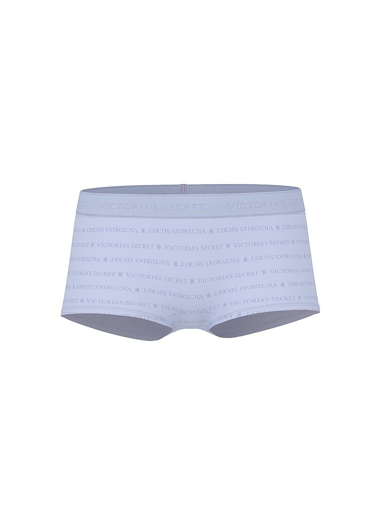 Majtki bawełniane szorty z logo w talii Boyshort. Produkt jest wzorzysty i pochodzi z kolekcji Cotton. 