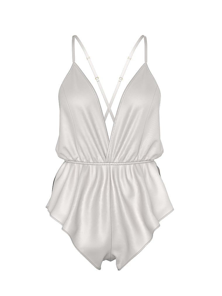 Victoria's Secret Kombinezon satynowy do spania Flutter Romper