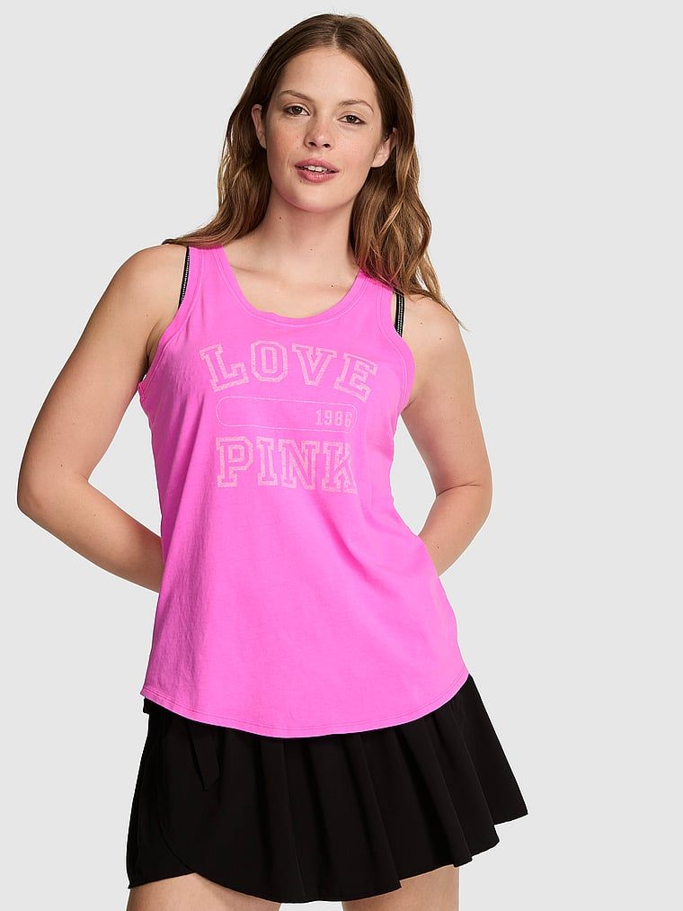 Bawełniany top bez rękawów Campus Cotton