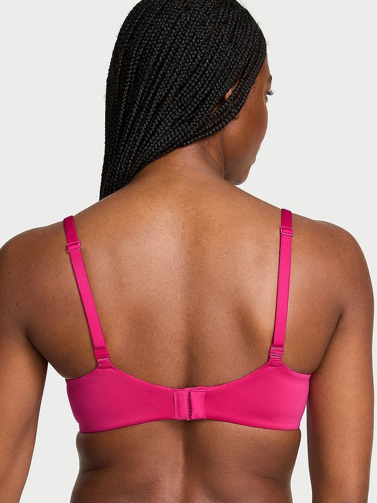 Biustonosz nieusztywniany Invisible Lift Smooth Demi. Produkt ma kolor różowy i pochodzi z kolekcji Body by Victoria. 