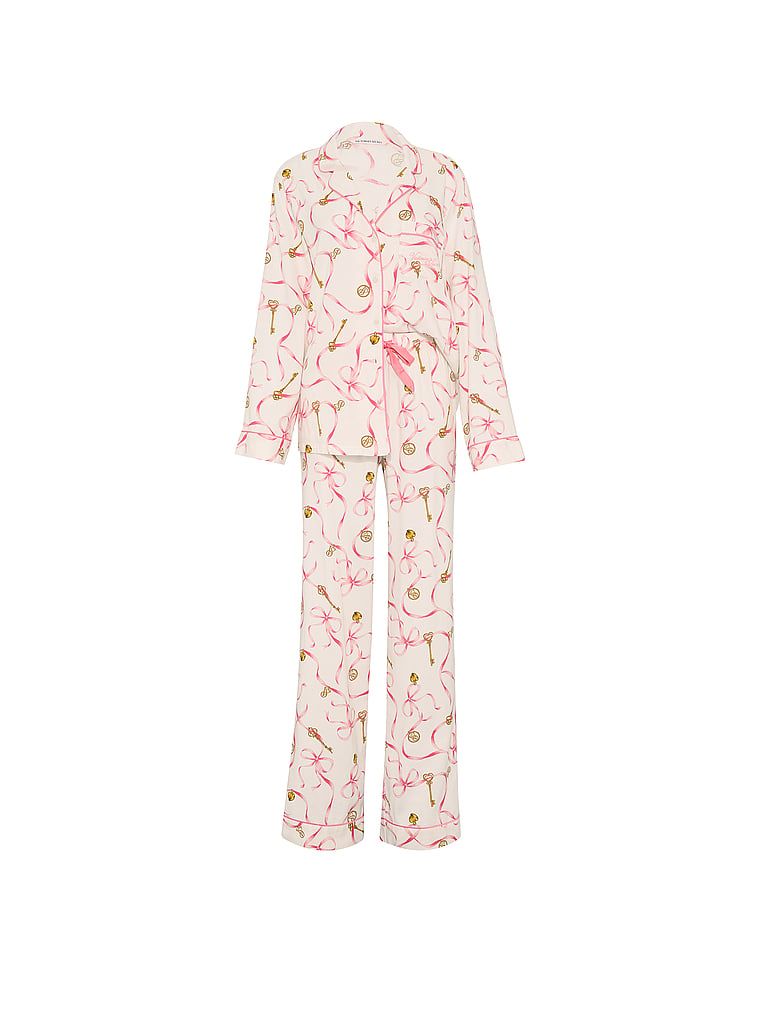 Flanelowa piżama z długimi spodniami. Produkt ma kolor wzorzysty i pochodzi z kolekcji Victoria's Secret. 
