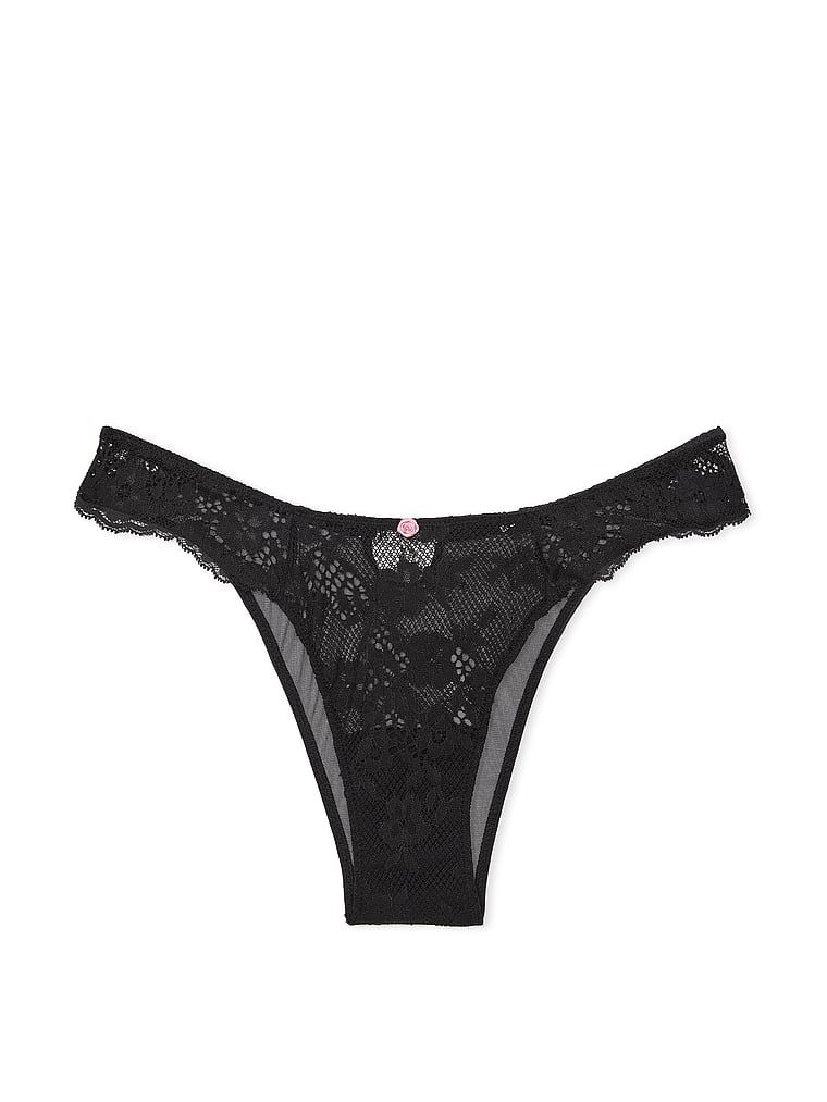 Majtki brazyliany koronkowe Twinkle Bow Brazilian. Produkt ma kolor czarny i pochodzi z kolekcji Dream Angels. 