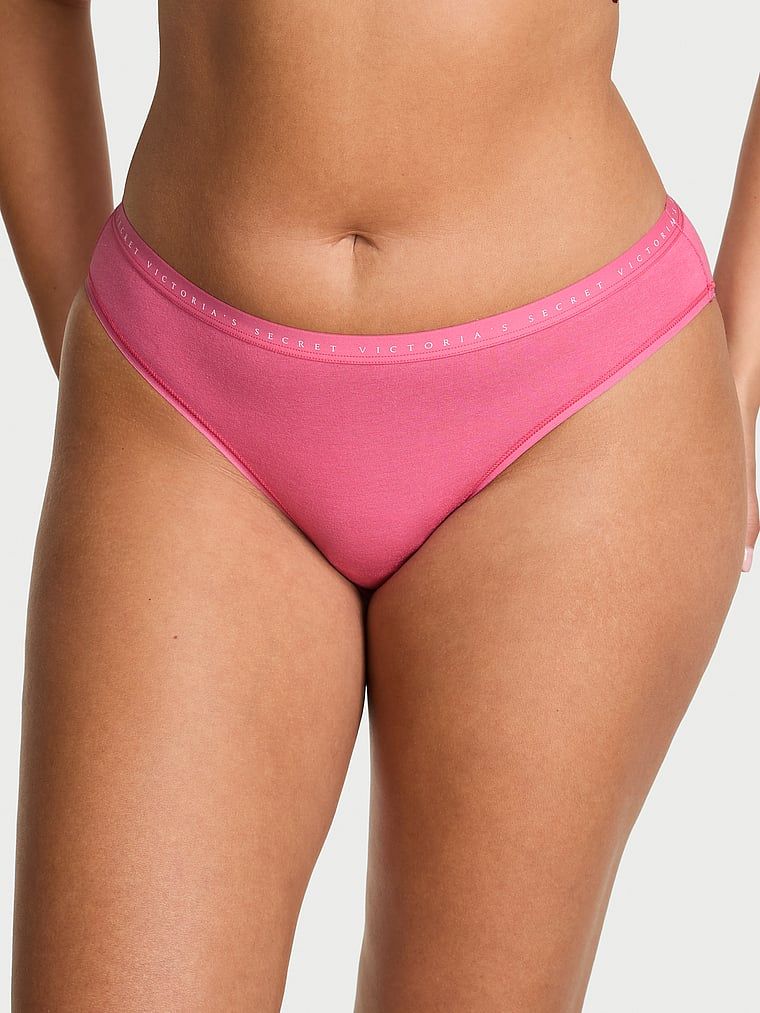 Majtki bawełniane Bikini. Produkt ma kolor różowy i pochodzi z kolekcji Victoria's Secret. 