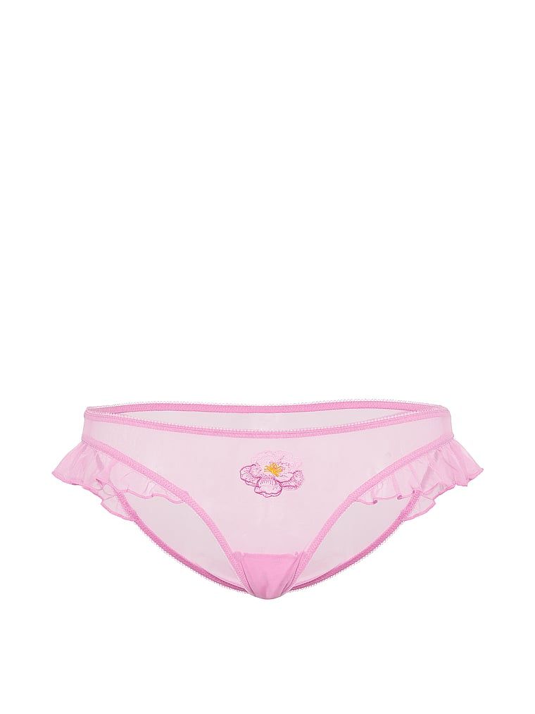 Majtki z haftem Watercolor Motif Flutter Bikini. Produkt ma kolor różowy i pochodzi z kolekcji Dream Angels. 