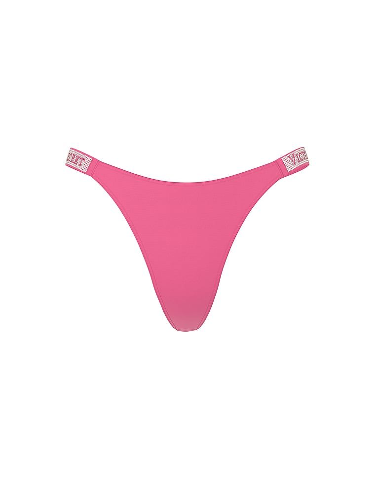 Stringi z błyszczącymi paskami Shine Strap. Produkt ma kolor różowy i pochodzi z kolekcji Very Sexy. 