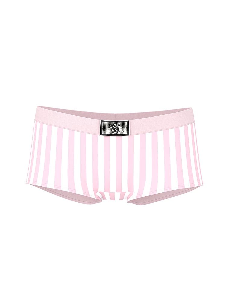 Majtki bawełniane szorty z błyszczącym logo Shine Patch. Produkt jest wzorzysty i pochodzi z kolekcji Cotton. 