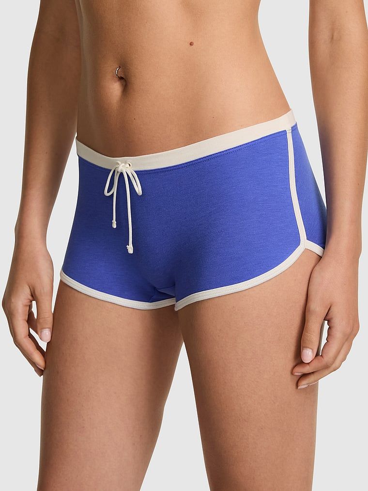PINK Majtki Boyshort bawełniane