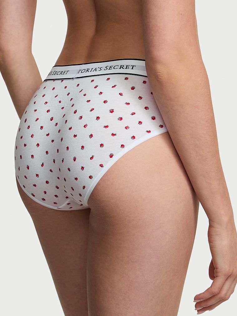 Majtki bawełniane z logo w talii Hiphugger. Produkt jest wzorzysty i pochodzi z kolekcji Cotton. 