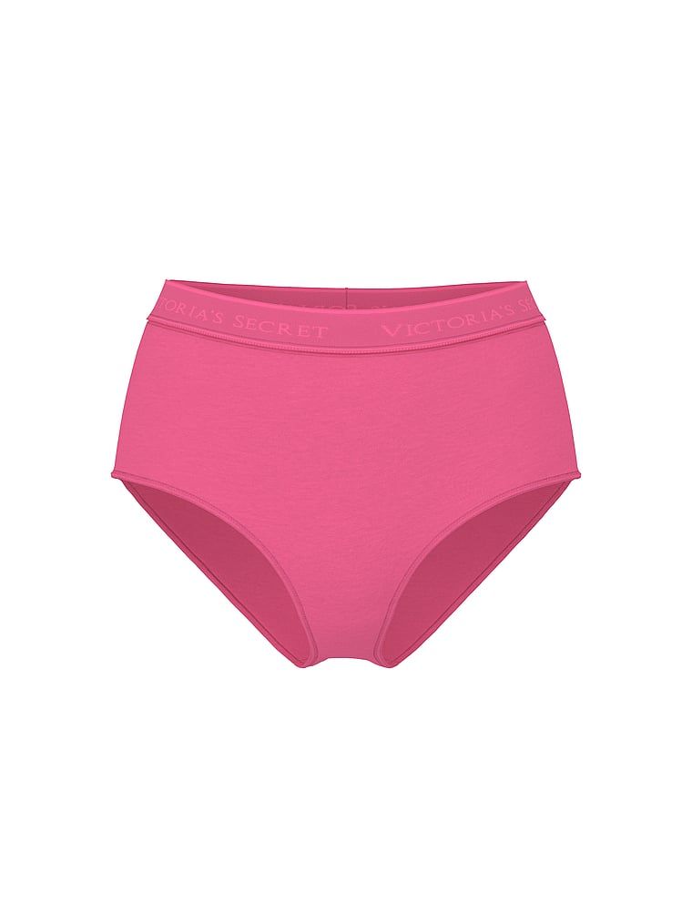 Cotton Majtki bawełniane figi z logo marki z wysokim stanem