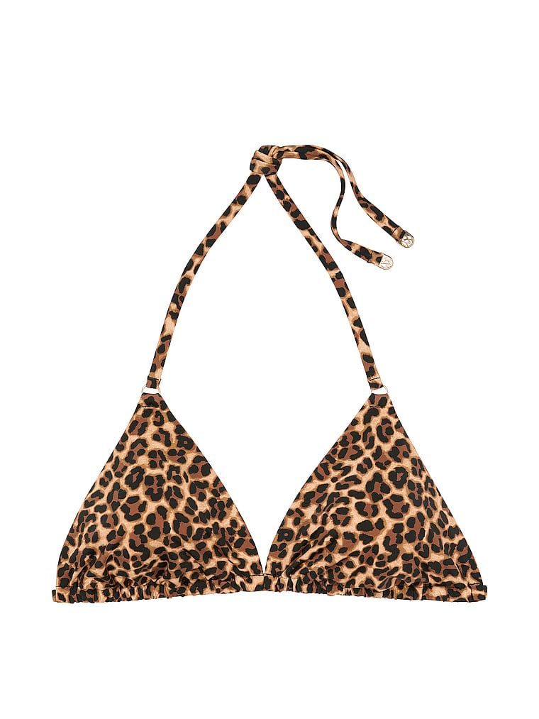 Góra od bikini Essential Triangle. Produkt ma wzór z motywem zwierzęcym i pochodzi z kolekcji Victoria's Secret Swim. 