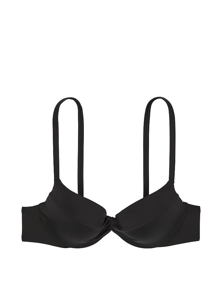 Góra od bikini z push-upem Essential Twist. Produkt ma kolor czarny i pochodzi z kolekcji Victoria's Secret Swim. 