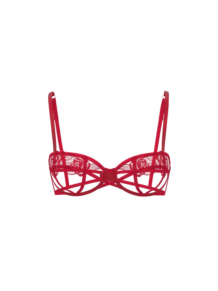 Biustonosz z otwartymi miseczkami Scarlet Rose Shine. Produkt jest wzorzysty i pochodzi z kolekcji Very Sexy. 
