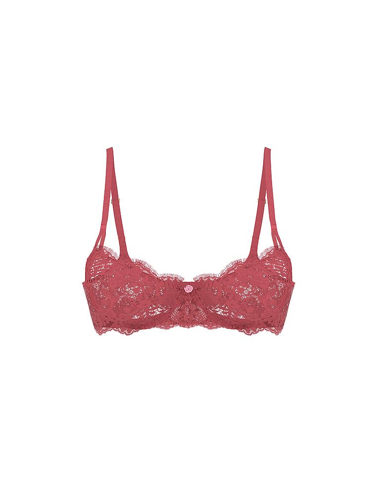 Biustonosz nieusztywniany balkonetka Wicked Lace Balconette. Produkt ma kolor różowy i pochodzi z kolekcji Dream Angels. 