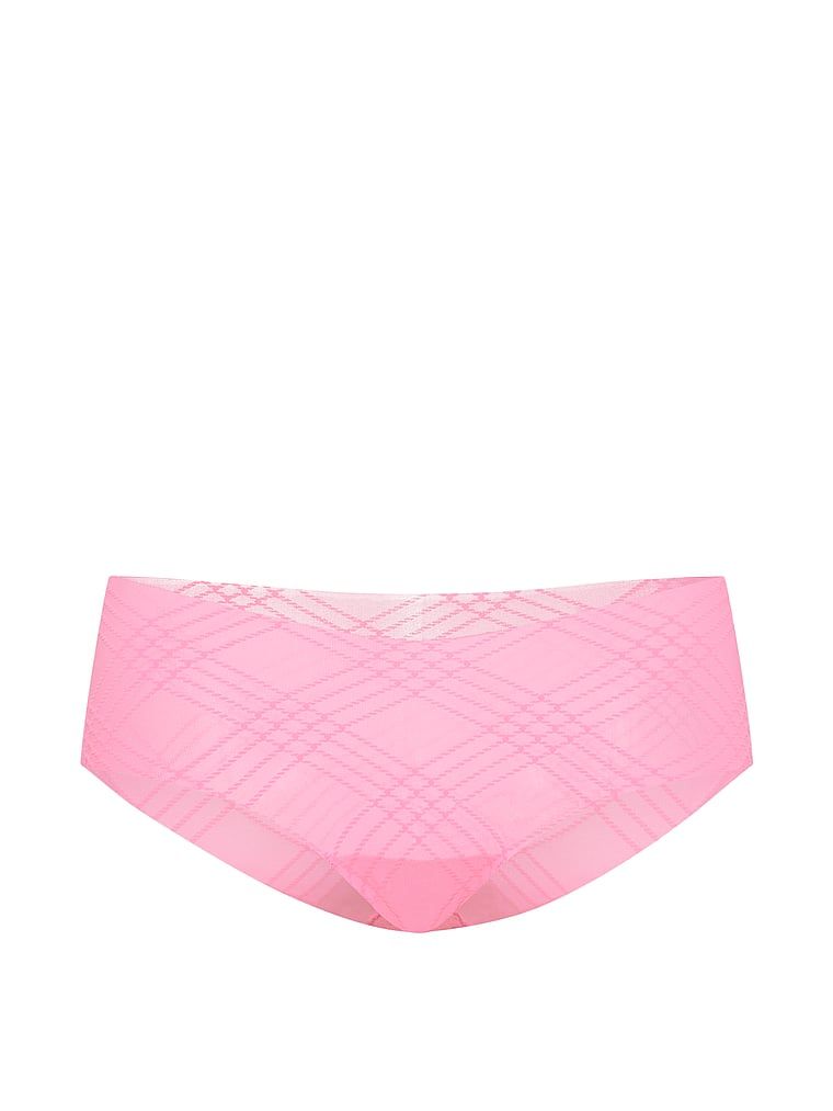 Majtki z siateczki w kratkę No-Show Plaid Mesh Cheeky. Produkt ma kolor wzorzysty i pochodzi z kolekcji No-Show. 