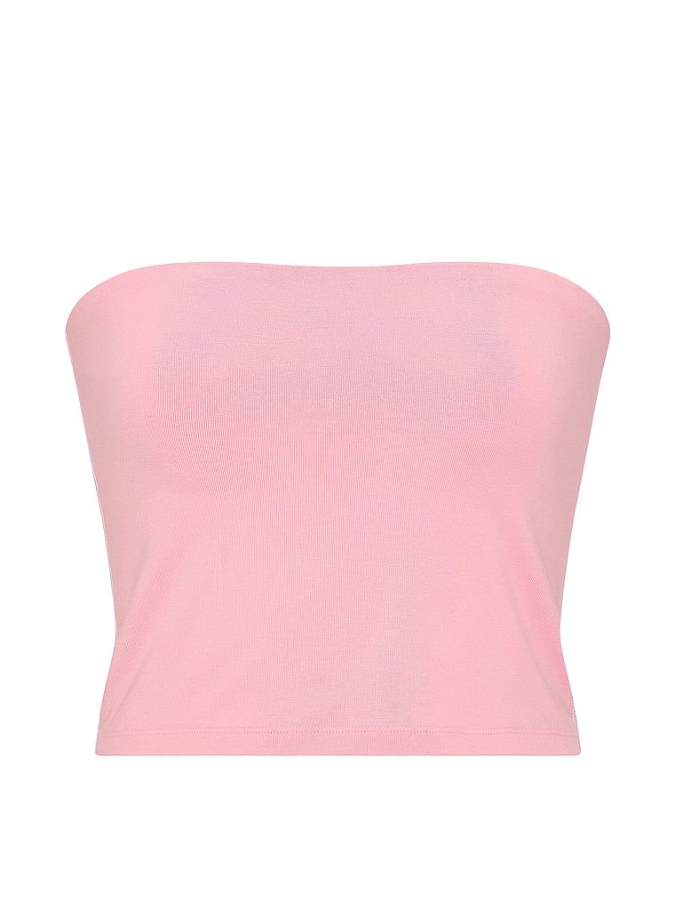 Top bawełniany bez ramiączek Tube. Produkt ma kolor różowy i pochodzi z kolekcji Angel Essentials. 