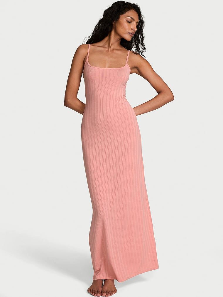 Victoria's Secret Sukienka długa maxi z modalu Ultra-Fine Slip