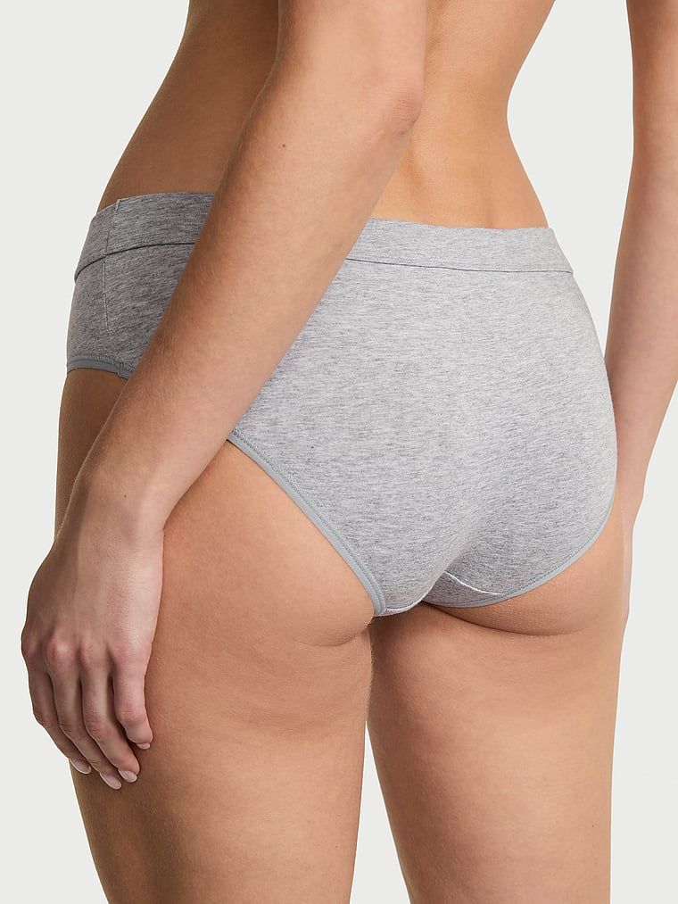 Majtki bawełniane z logo w talii Hiphugger Hardware. Produkt ma kolor szary i pochodzi z kolekcji Cotton. 