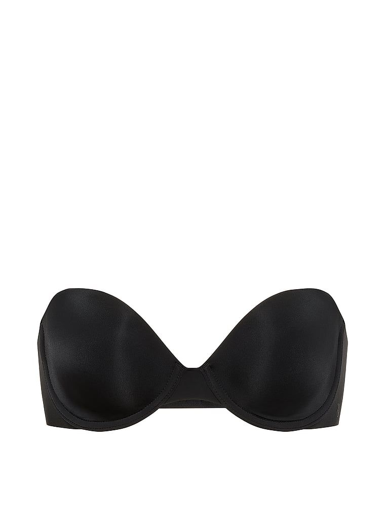 Biustonosz lekko usztywniany bez ramiączek Strapless. Produkt ma kolor czarny i pochodzi z kolekcji Invisible by Victoria's Secret. 