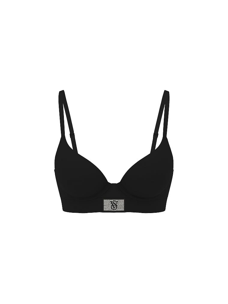 Biustonosz push-up bawełniany Perfect Shape Shine Patch. Produkt ma kolor czarny i pochodzi z kolekcji T-shirt. 