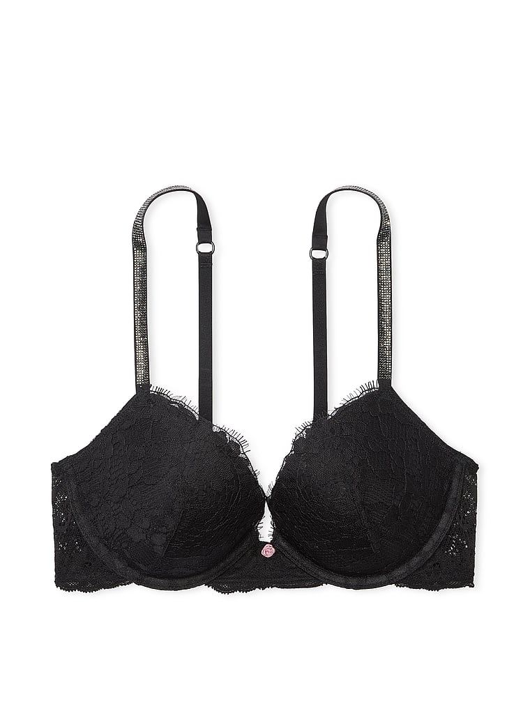 Dream Angels Biustonosz push-up koronkowy z błyszczącymi ramiączkami Twinkle Strap