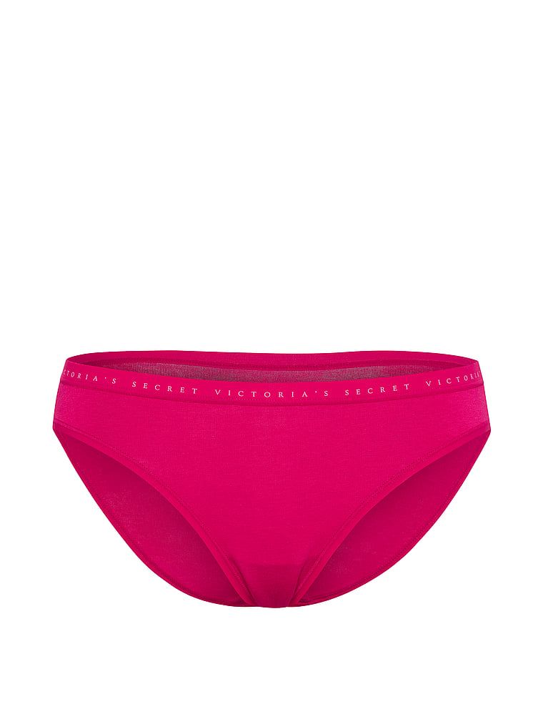 Majtki bawełniane Bikini. Produkt ma kolor różowy i pochodzi z kolekcji Victoria's Secret. 