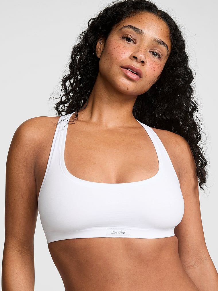 Nieusztywniany bawełniany bralette racerback Cotton Dorm