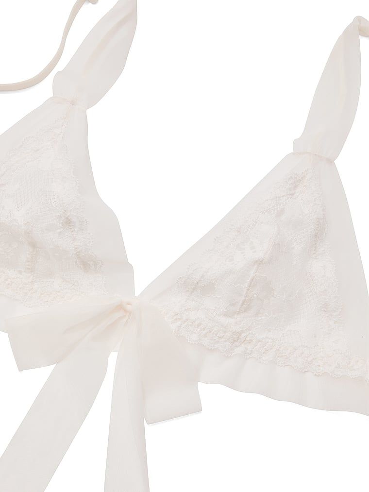 Biustonosz braletka z koronki i siateczki Lace Mesh. Produkt ma kolor biały i pochodzi z kolekcji Dream Angels. 