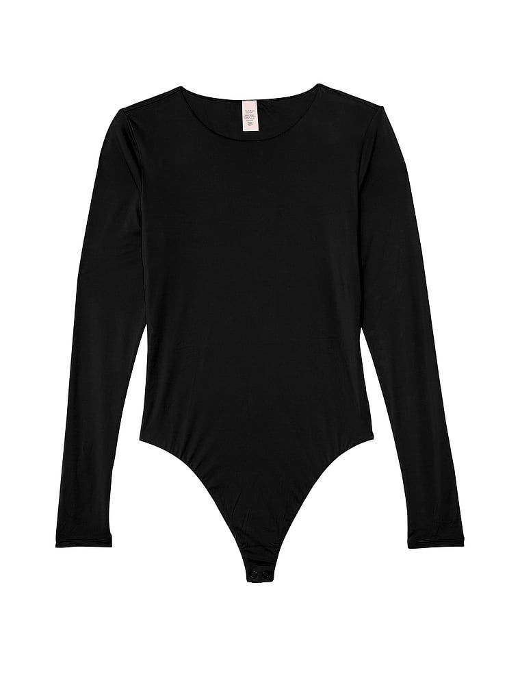 Body z długimi rękawami FeatherSoft BODYWEAR. Produkt ma kolor czarny i pochodzi z kolekcji Victoria's Secret. 