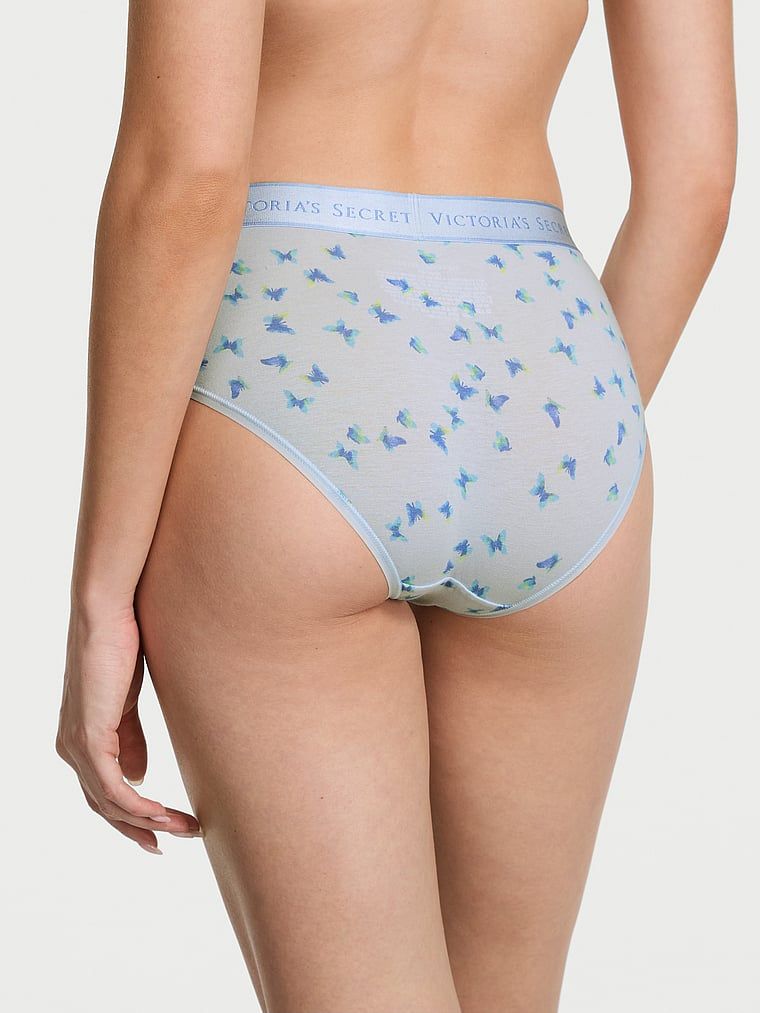 Majtki bawełniane z logo w talii Hiphugger. Produkt jest wzorzysty i pochodzi z kolekcji Cotton. 