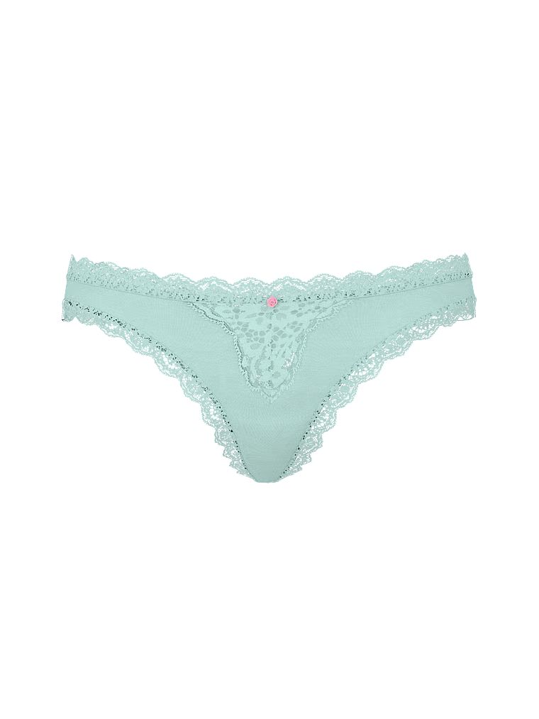 Stringi z koronką Lace Trim. Produkt ma kolor niebieski i pochodzi z kolekcji Dream Angels. 