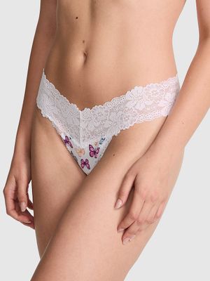 Stringi z koronkowym wykończeniem PINK Wink