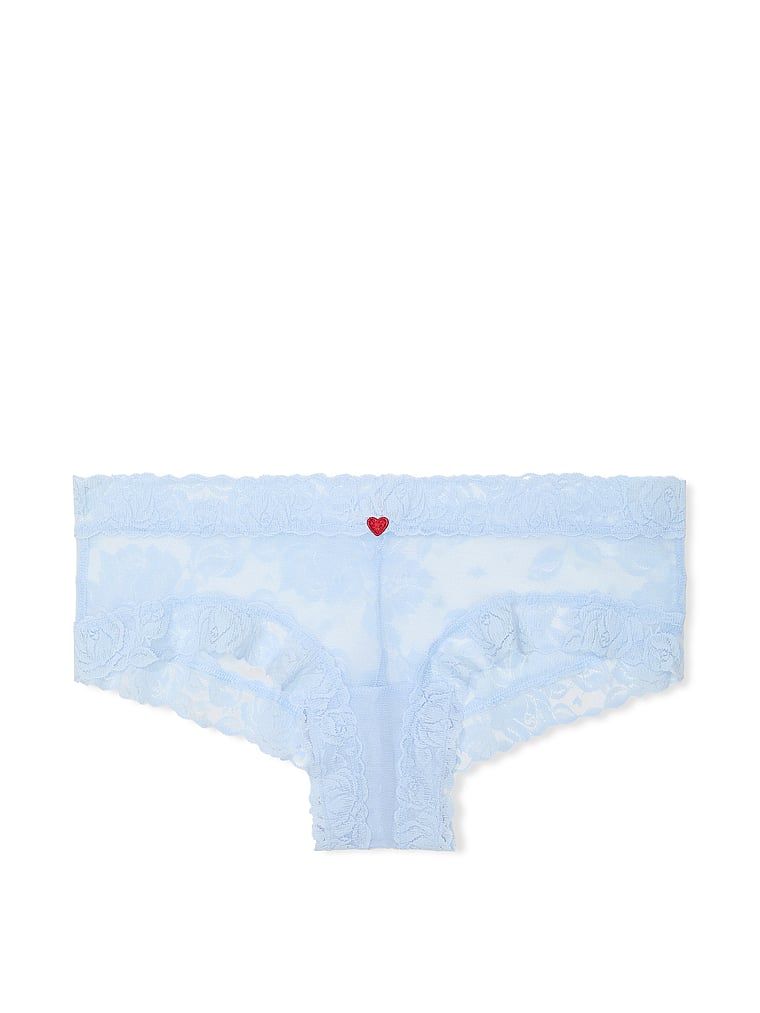 Majtki z siateczki i koronki Heart Blooms Cheeky. Produkt ma kolor niebieski i pochodzi z kolekcji Lacie. 