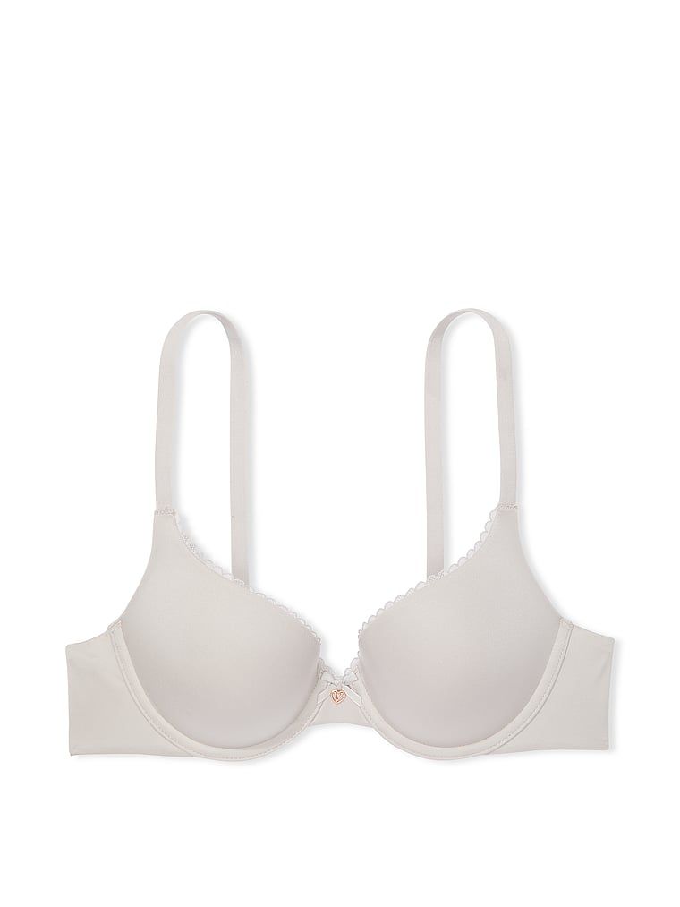 Na zdjęciu na białym tle widoczny jest biustonosz push-up Perfect Shape Smooth. Produkt ma kolor szary i pochodzi z kolekcji Body by Victoria.