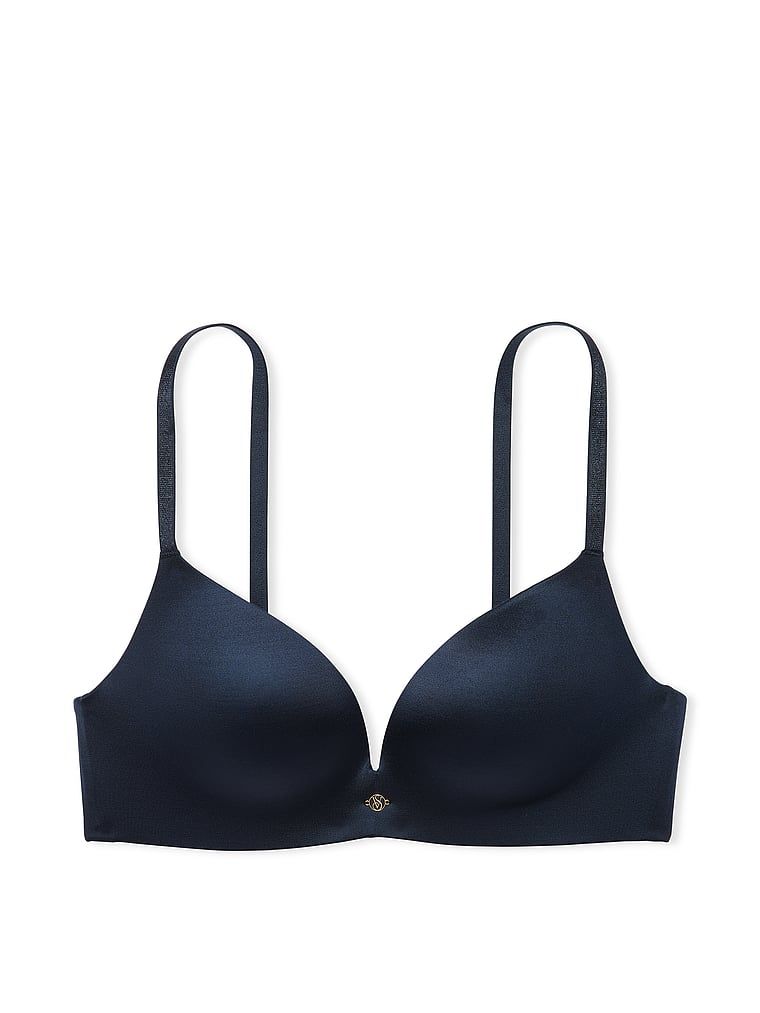 Na zdjęciu na białym tle widoczny jest biustonosz push-up bez fiszbin So Obsessed. Produkt ma kolor niebieski i pochodzi z kolekcji Very Sexy.