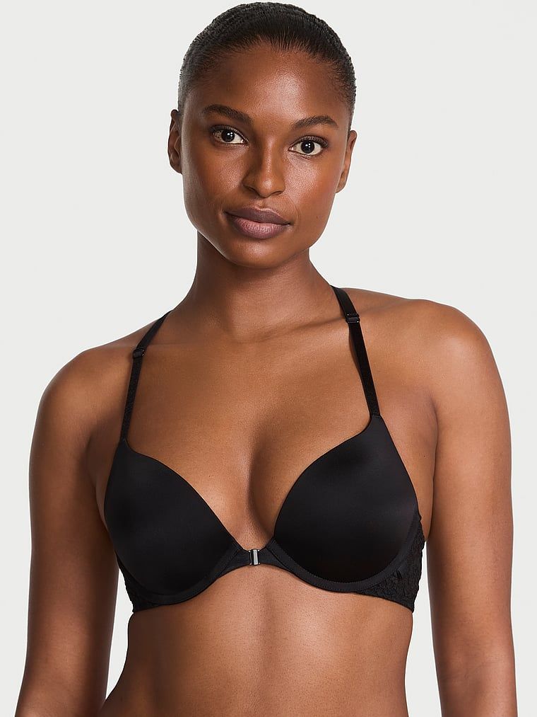 Victoria's Secret Biustonosz push-up zapinany z przodu z koronką z tyłu Sexy Tee