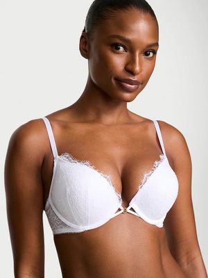 Very Sexy Biustonosz push-up powiększający o 2 rozmiary Bombshell Rose Lace