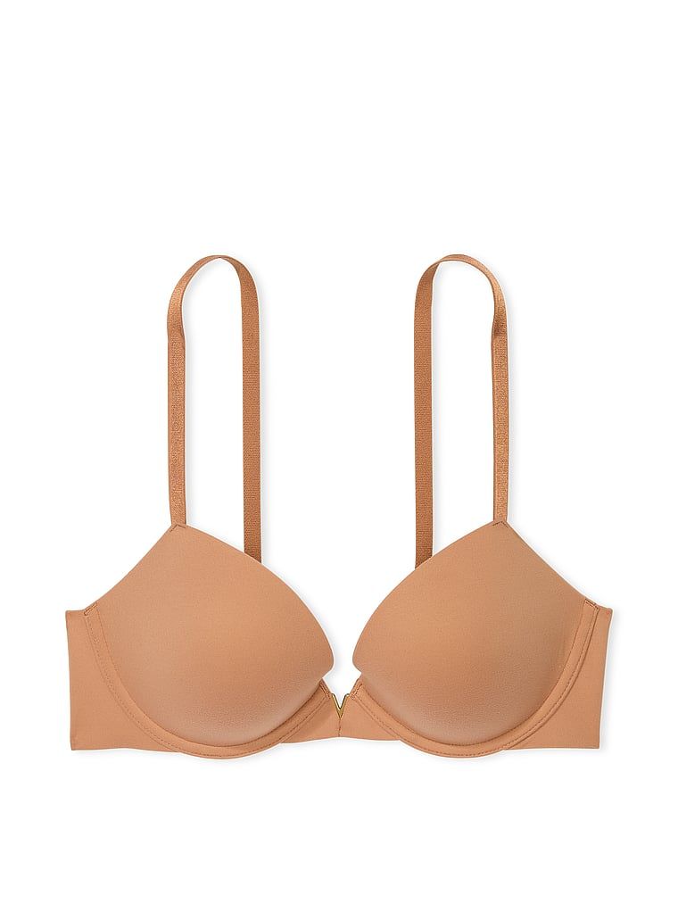 Na zdjęciu na białym tle widoczny jest biustonosz push-up Smooth. Produkt ma kolor beżowy i pochodzi z kolekcji Dream Angels.