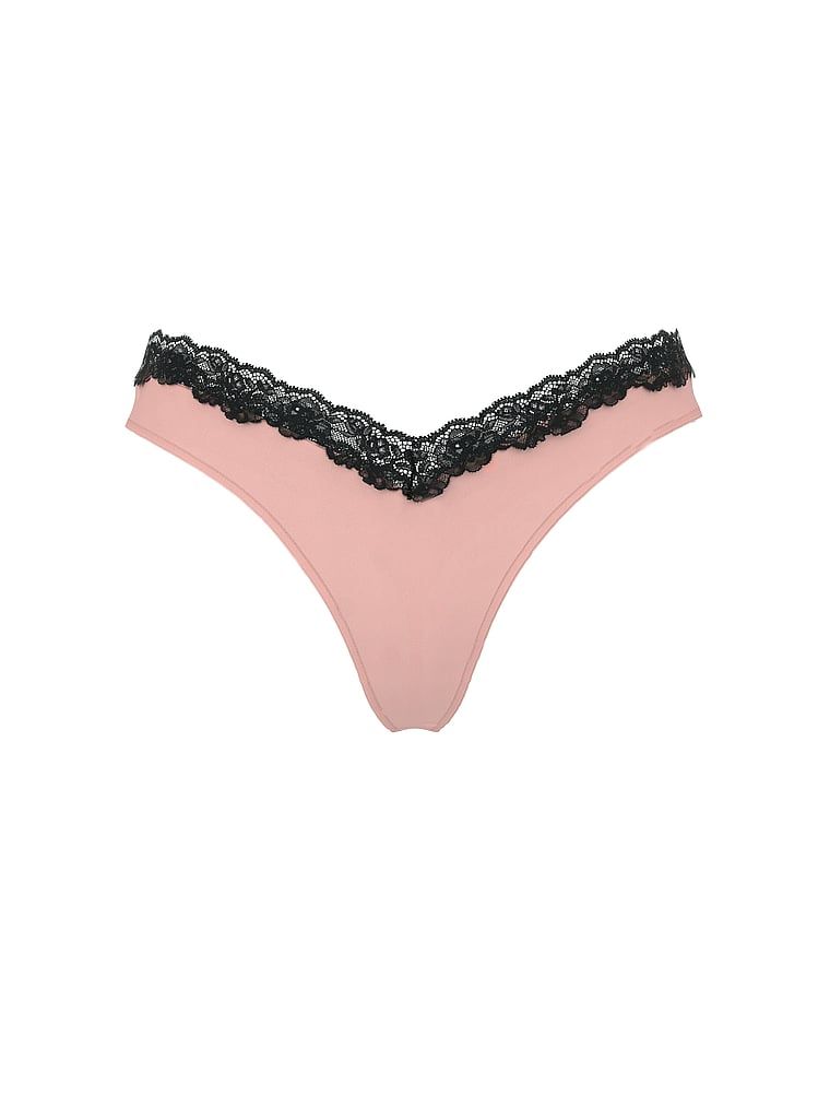 Stringi z koronką i wysoko wyciętymi nogawkami Lace-Trim High-Leg. Produkt ma kolor różowy i pochodzi z kolekcji Very Sexy. 