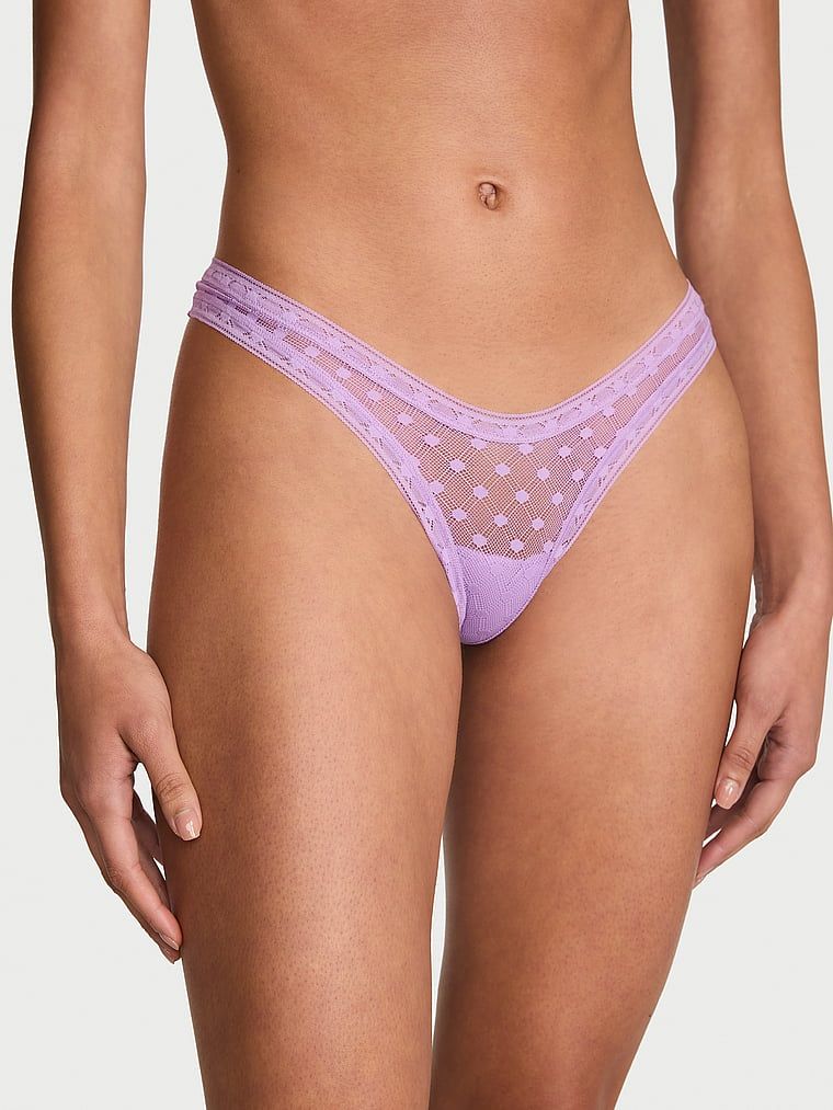 Lacie Stringi z koronki Dot Geo Ultra-Mini Scoop