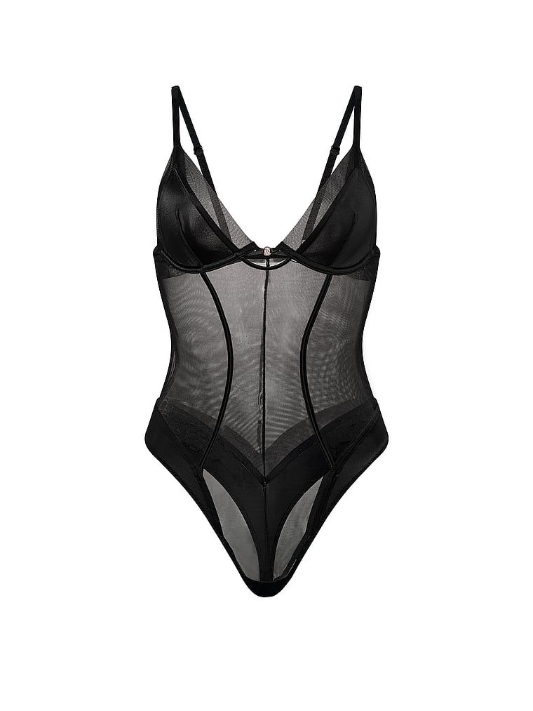 Body z siateczki Sheer Reveal. Produkt ma kolor czarny i pochodzi z kolekcji Very Sexy. 