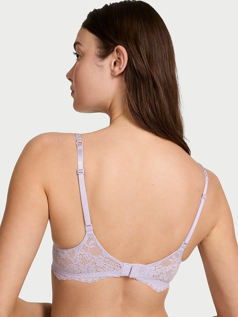 Dream Angels Biustonosz lekko usztywniany koronkowy z błyszczącymi ramiączkami Twinkle Strap Demi