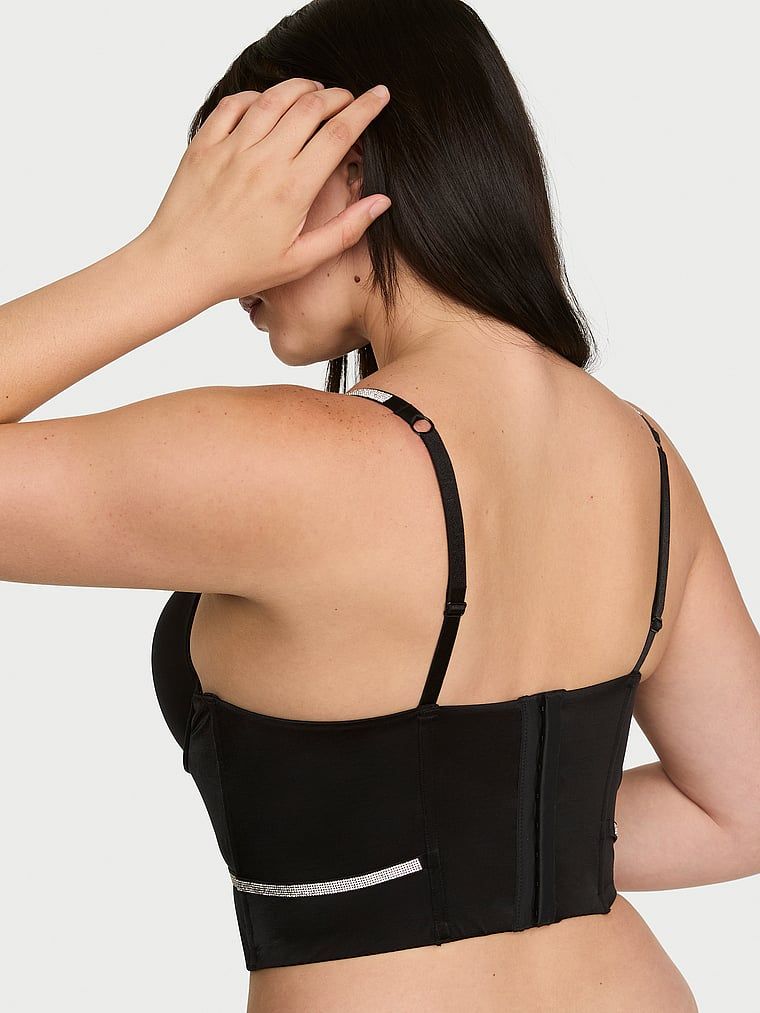 Top gorsetowy z push-upem Shine Bow. Produkt ma kolor czarny i pochodzi z kolekcji Very Sexy. 