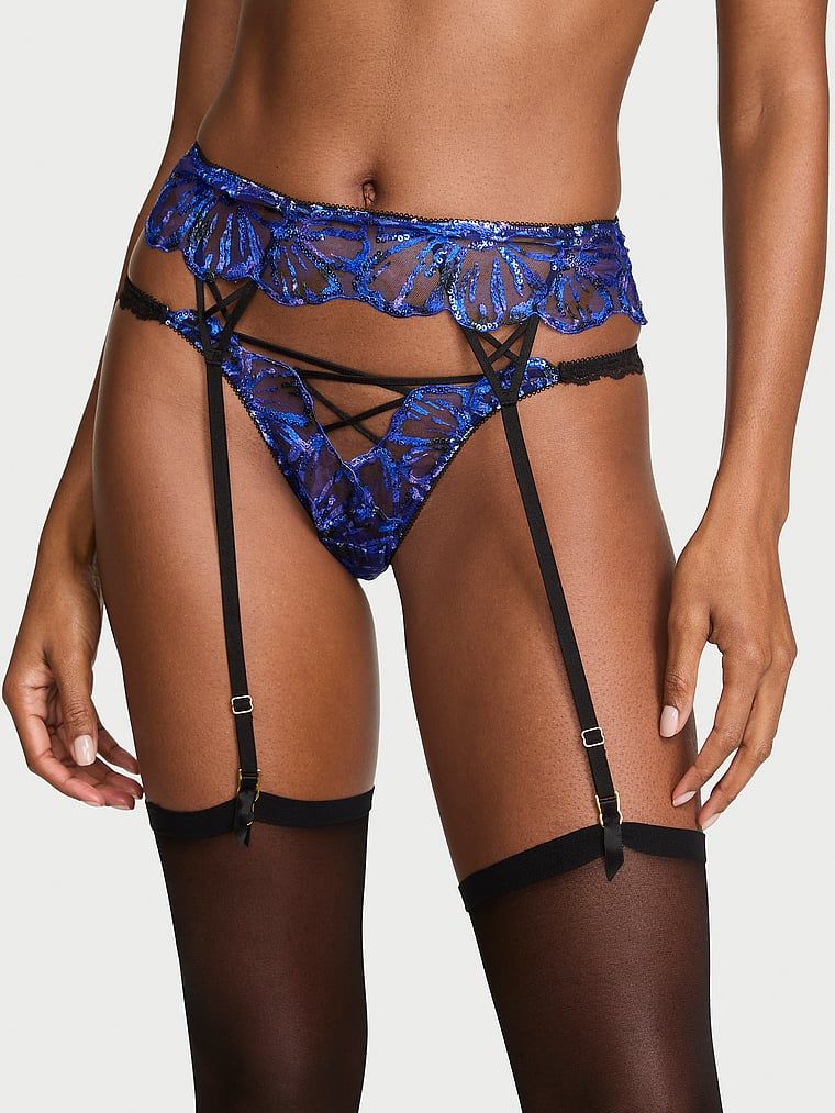 Pas do pończoch Party Floral. Produkt jest wzorzysty i pochodzi z kolekcji Very Sexy. 