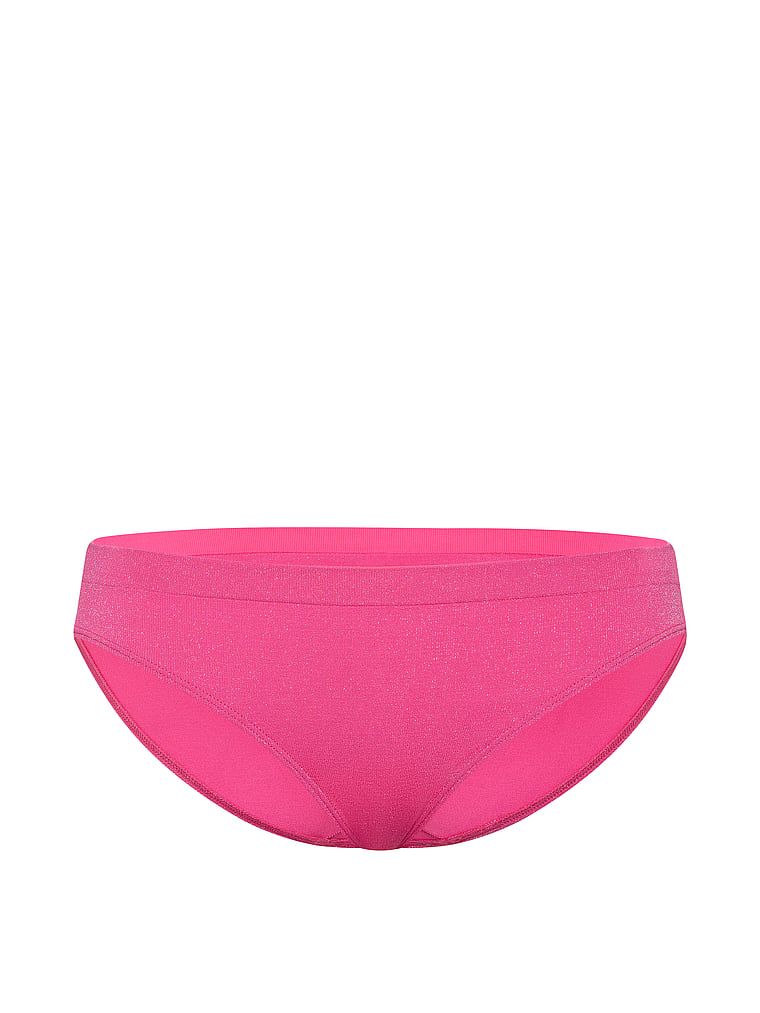 Majtki z błyszczącego materiału Shimmer Bikini. Produkt ma kolor różowy i pochodzi z kolekcji Seamless. 