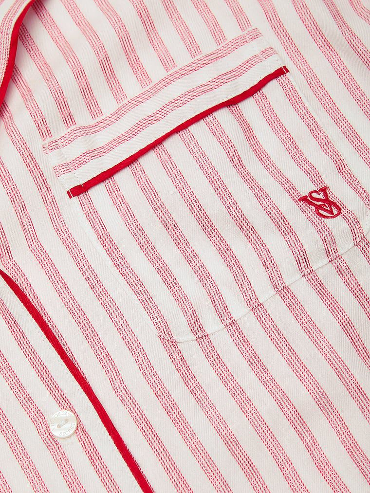 Flanelowa piżama z szortami. Produkt jest wzorzysty i pochodzi z kolekcji Victoria's Secret. 